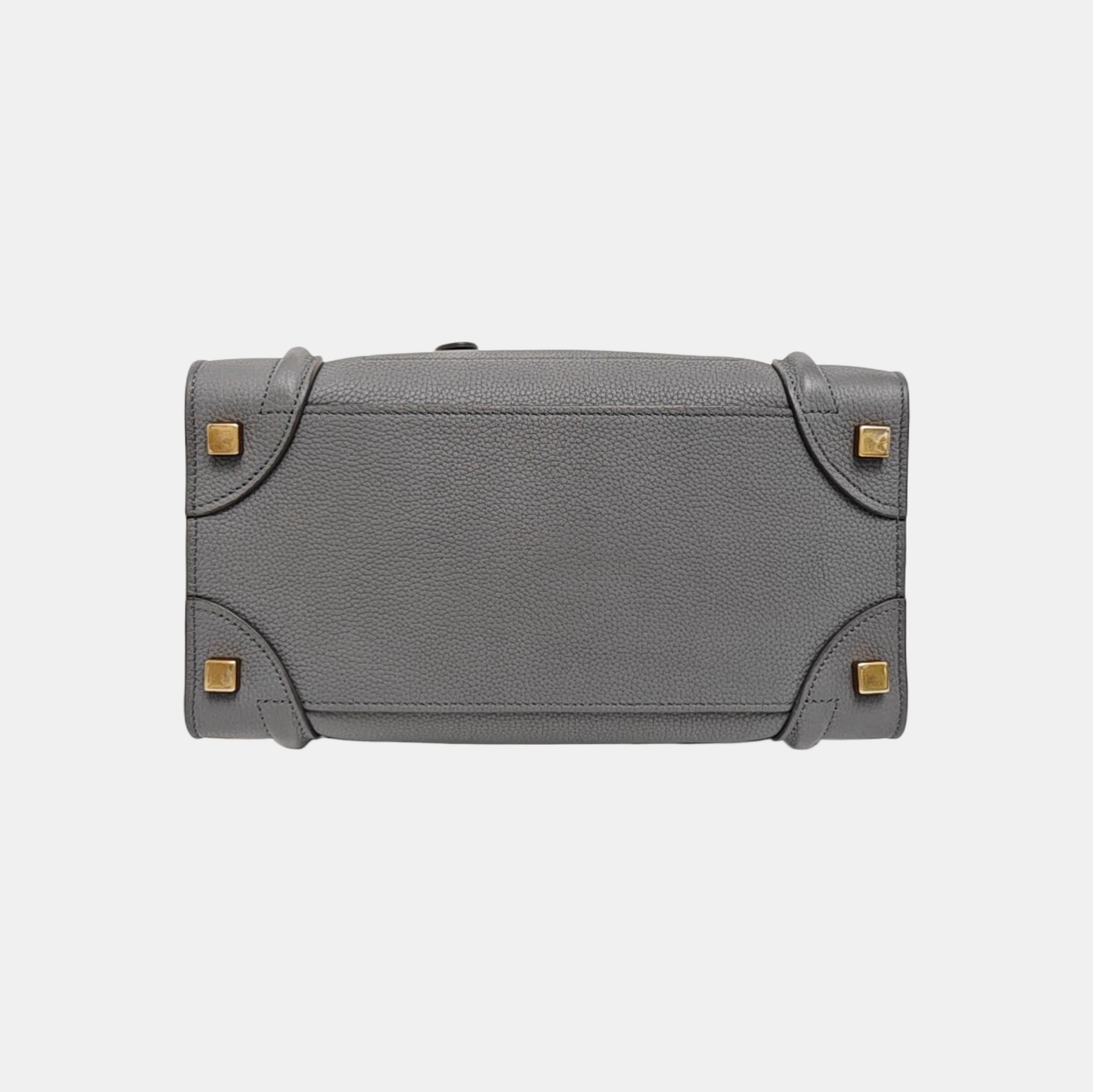 LUGGAGE Micro Calfskin Gray