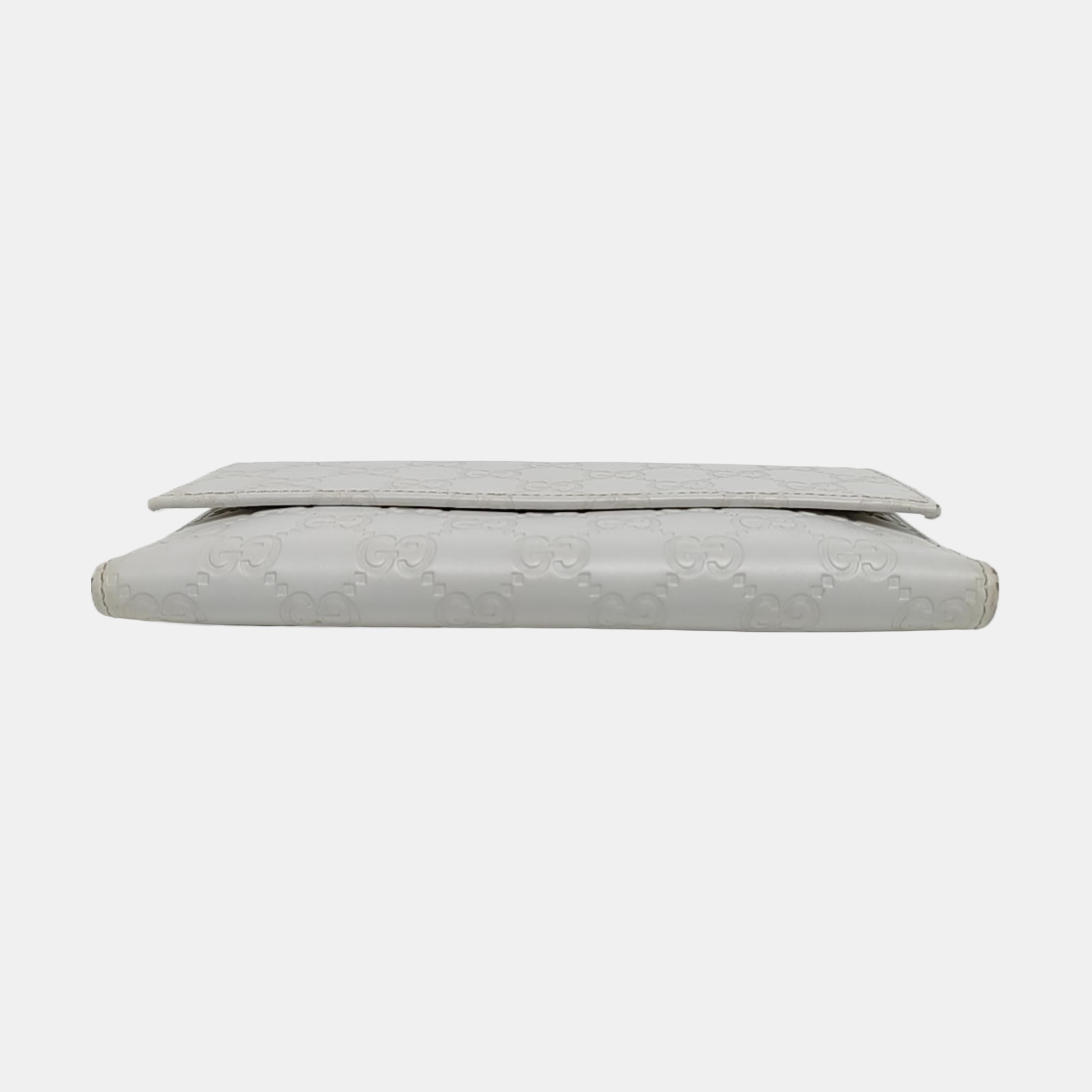Signature Monogram Calfskin White Wallet