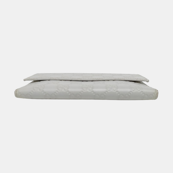 Signature Monogram Calfskin White Wallet