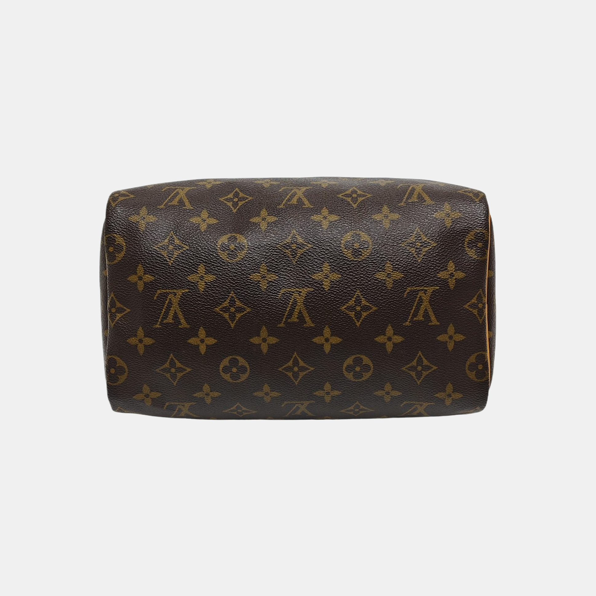 SPEEDY 25 Monogram Coated Canvas Brown