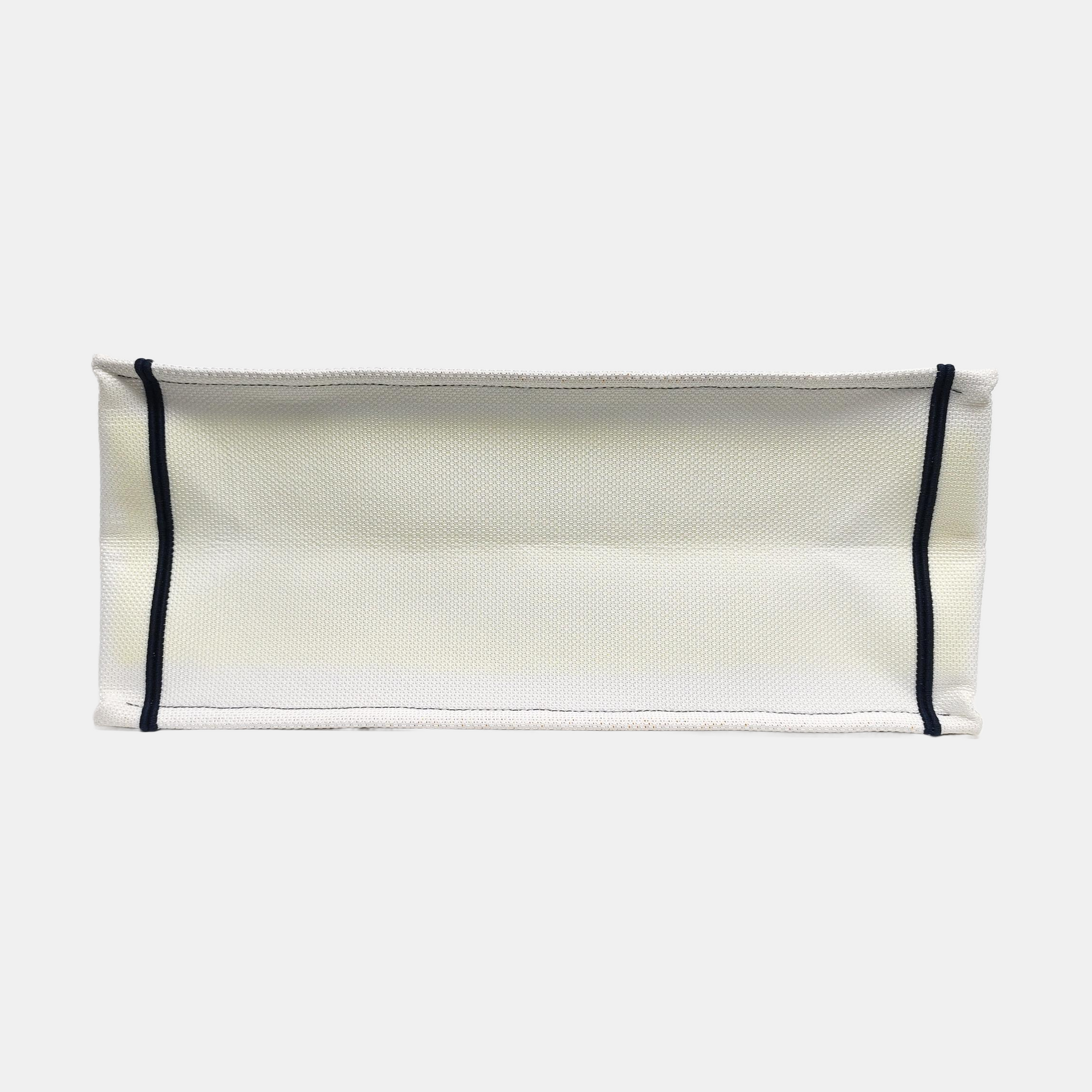 Authenticated pre-owned  Book Tote Large Canvas White - Tote Bag at Looply