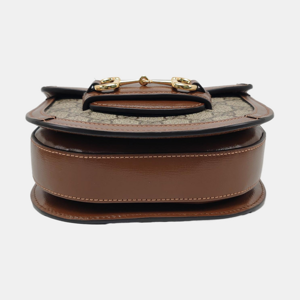 Authenticated pre-owned  Horsebit 1955 Monogram Coated Canvas Brown - Belt Bag at Looply