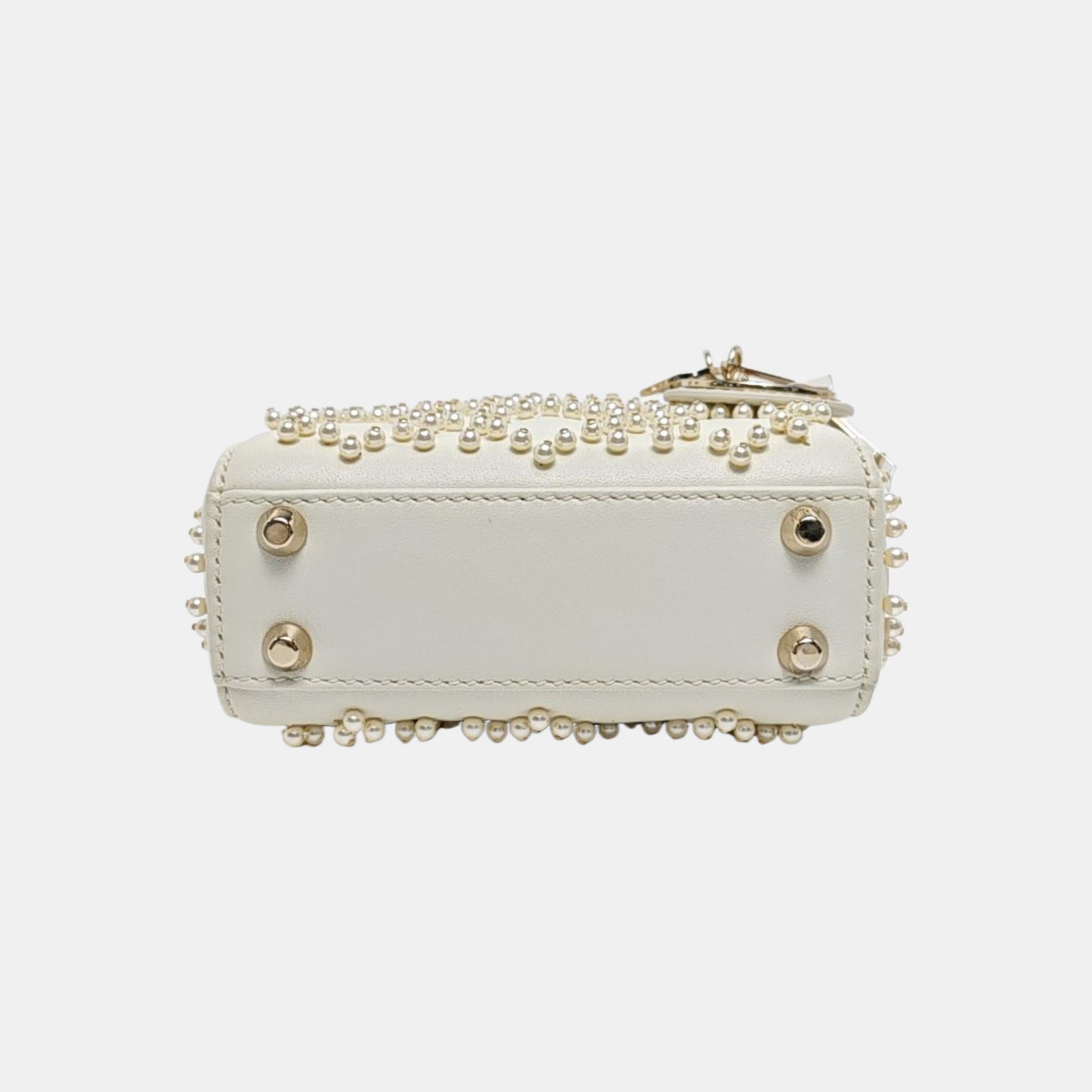 Lady Dior Super Mini Cannage Lambskin White