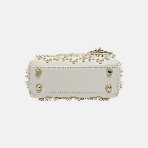 Lady Dior Super Mini Cannage Lambskin White