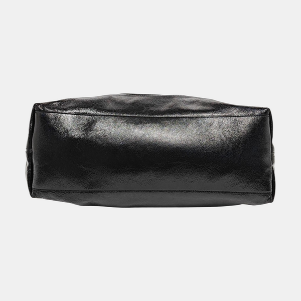 Soho Large Quilted Patent Leather Black