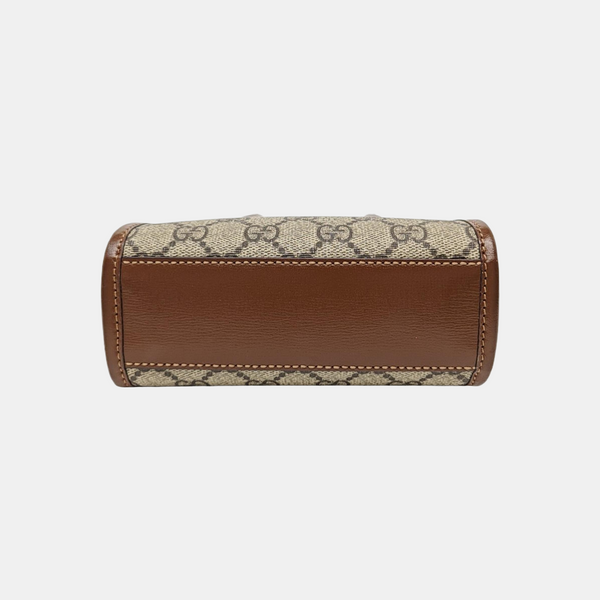 Retro Mini Monogram Coated Canvas Beige