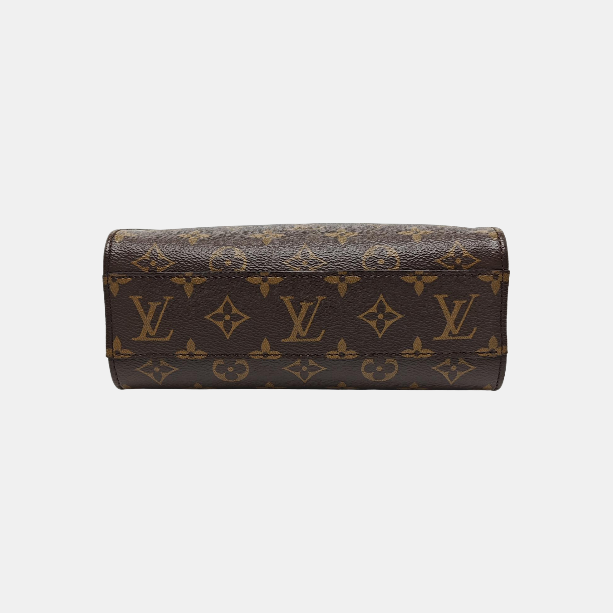 SAC PLAT BB Monogram Coated Canvas Brown