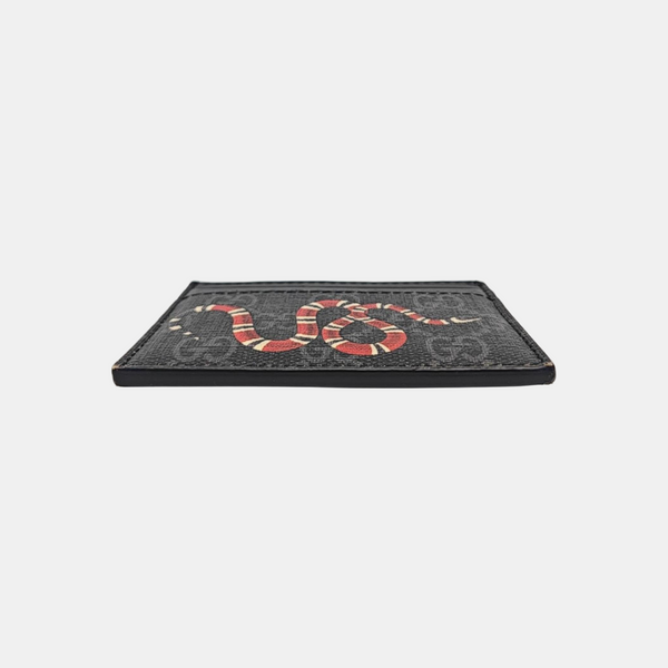 Coated Canvas Card Holder Black