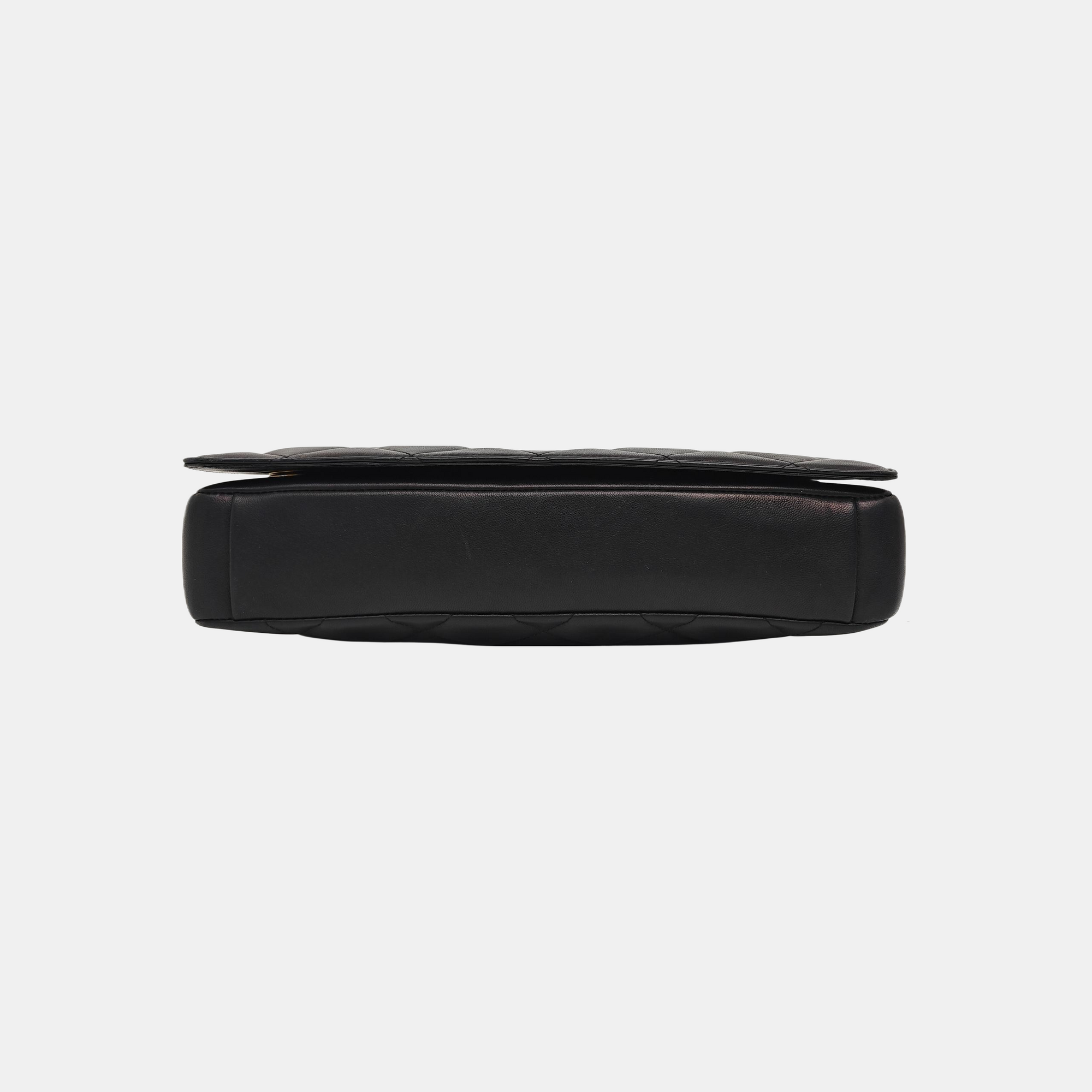 Quilted Lambskin Shoulder Bag Black