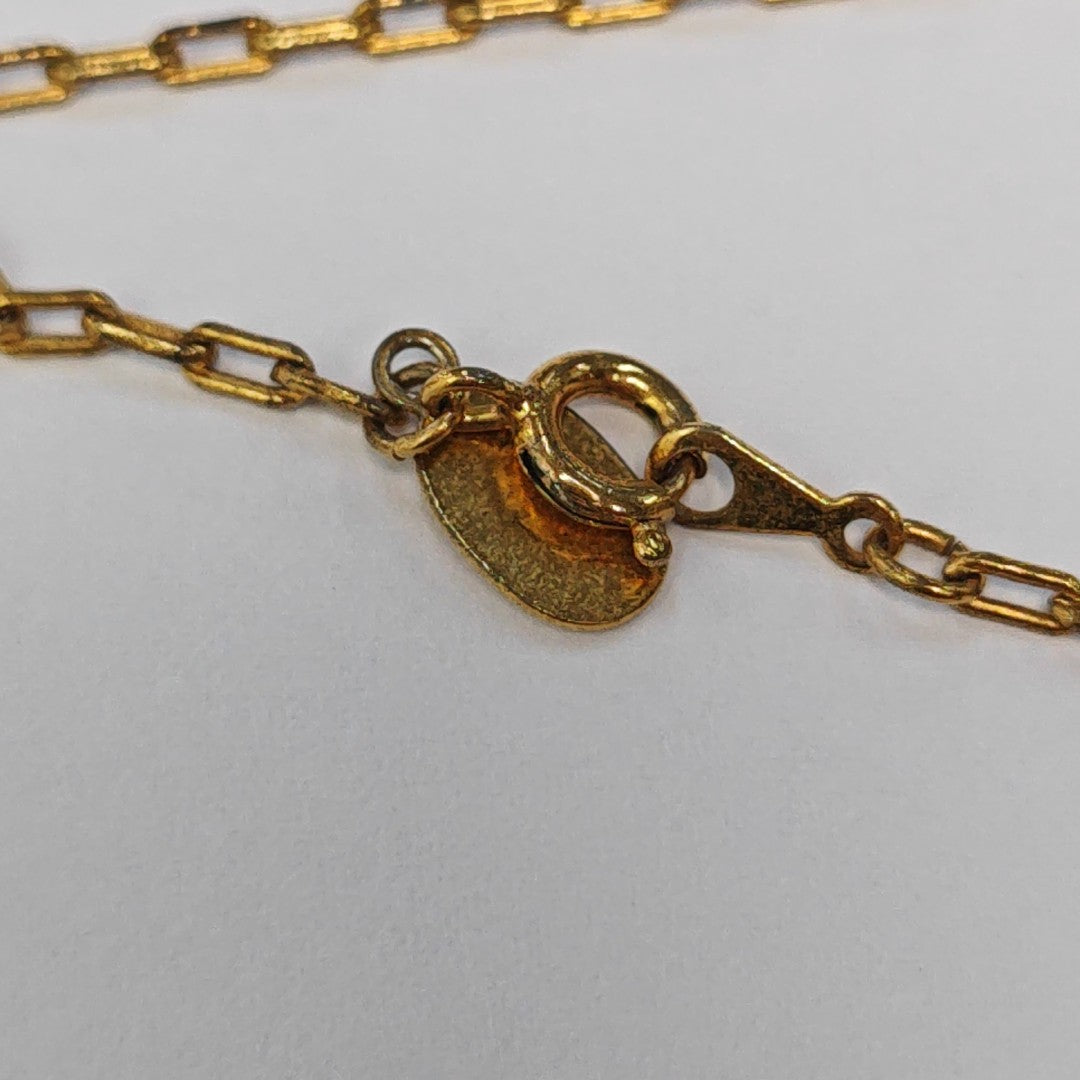 G Cube Metal Gold Necklace