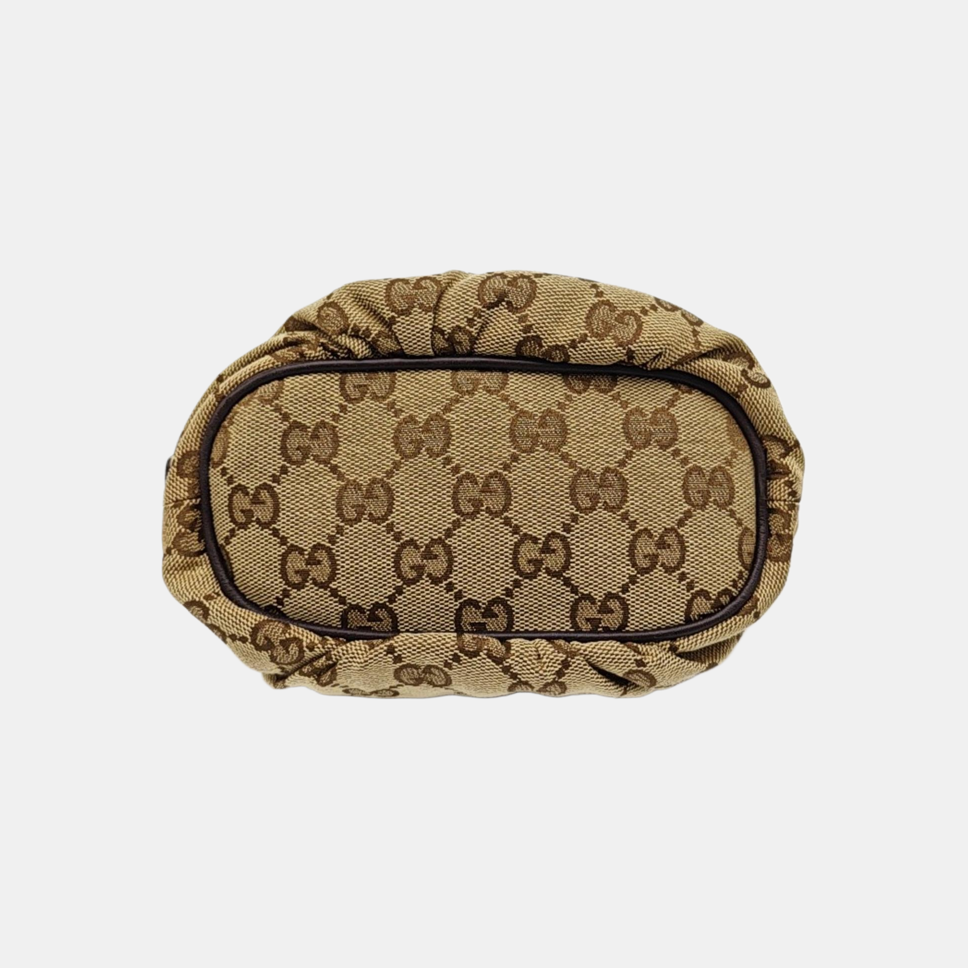Monogram Fabric Clutch Beige