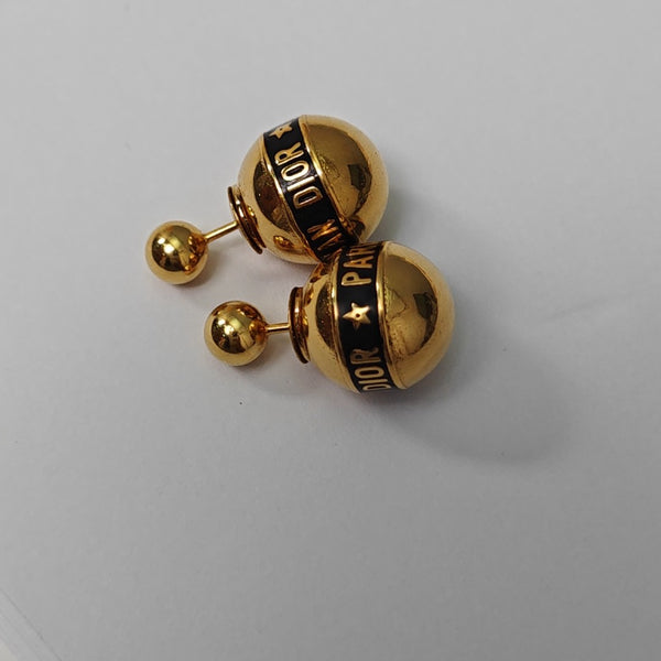 Dior Tribales Metal Gold Stud Earrings