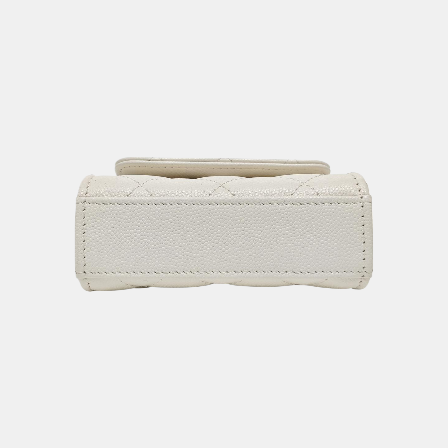 Quilted Grained Calfskin White
