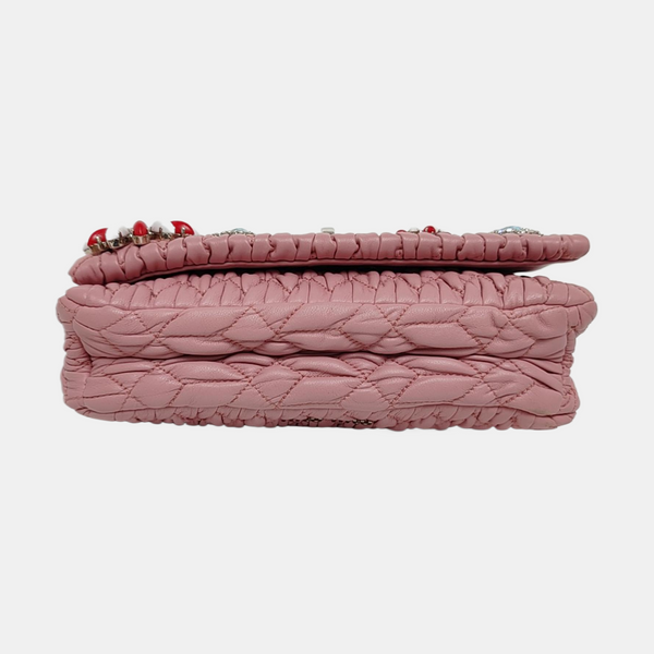 Crystal Quilted Lambskin Pink