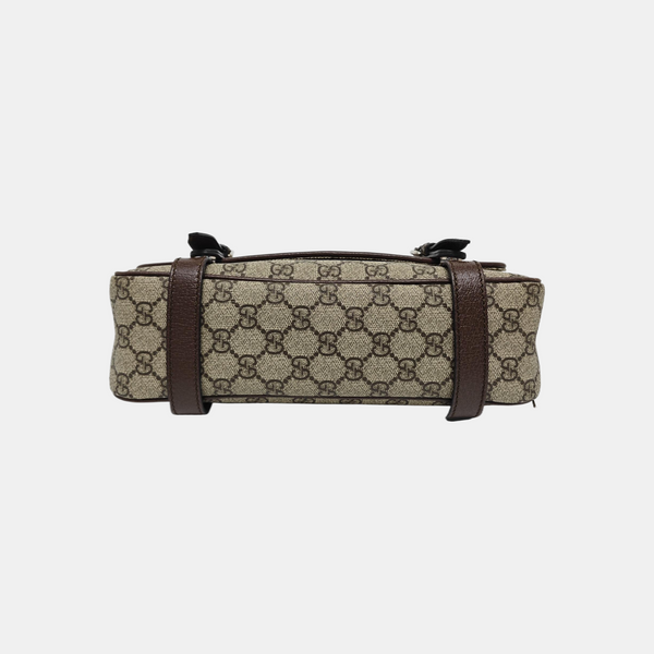 Monogram Coated Canvas Shoulder Bag Brown