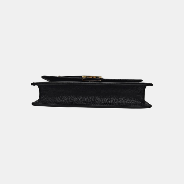 Interlocking G Small Calfskin Black