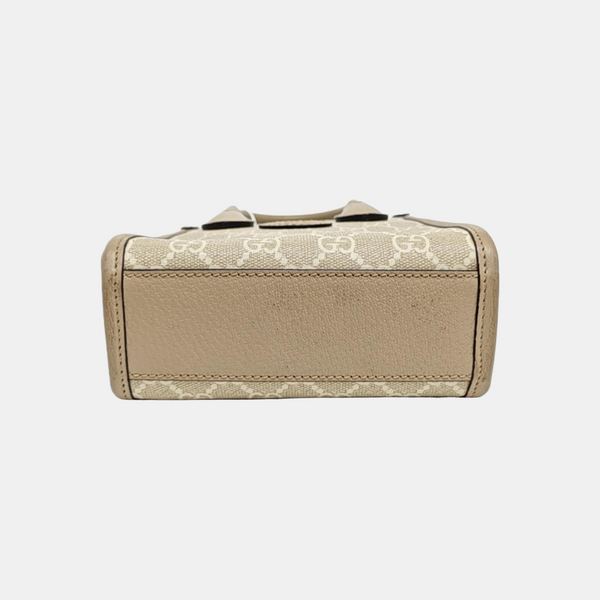 Retro Mini Monogram Coated Canvas Beige