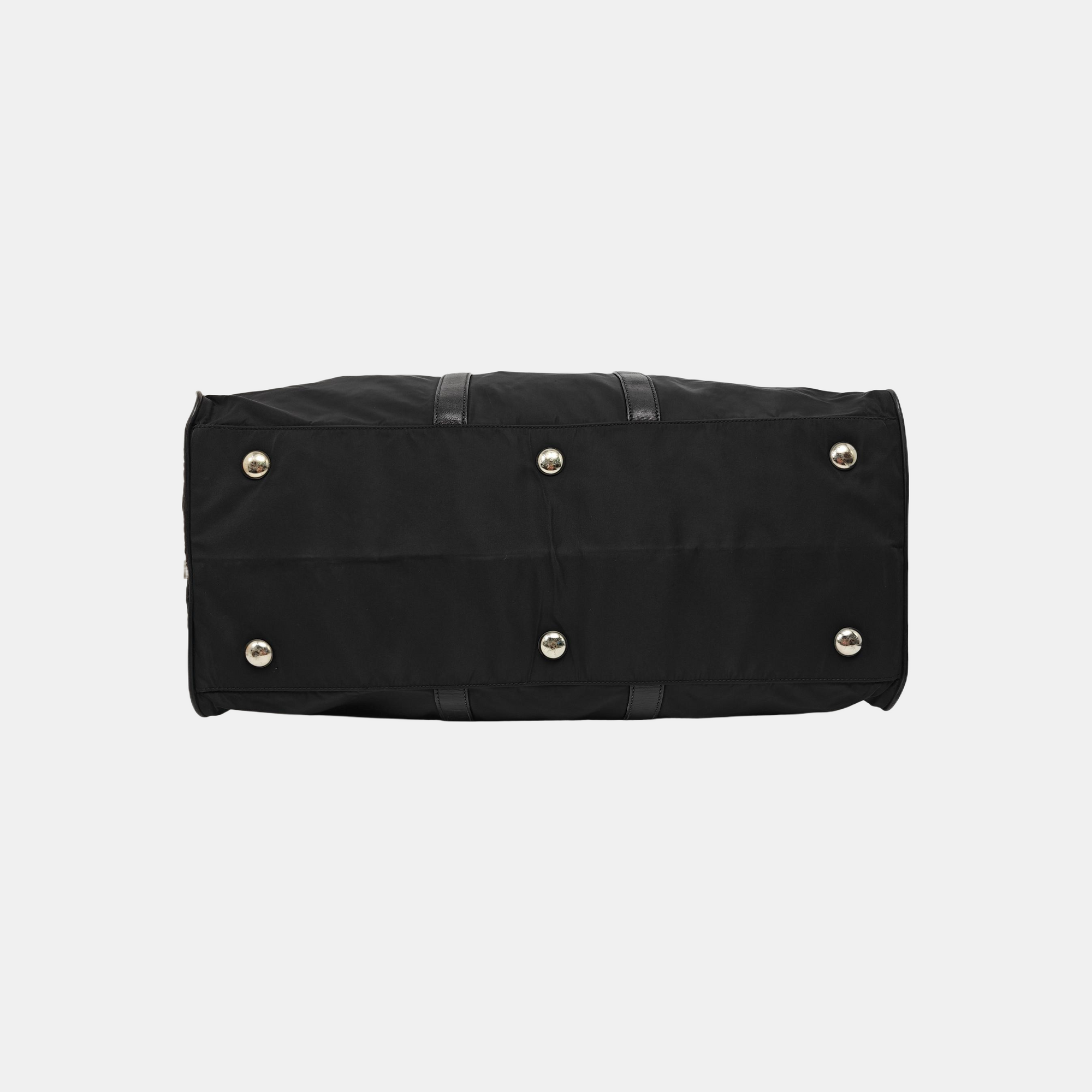Nylon Top Handle Bag Black