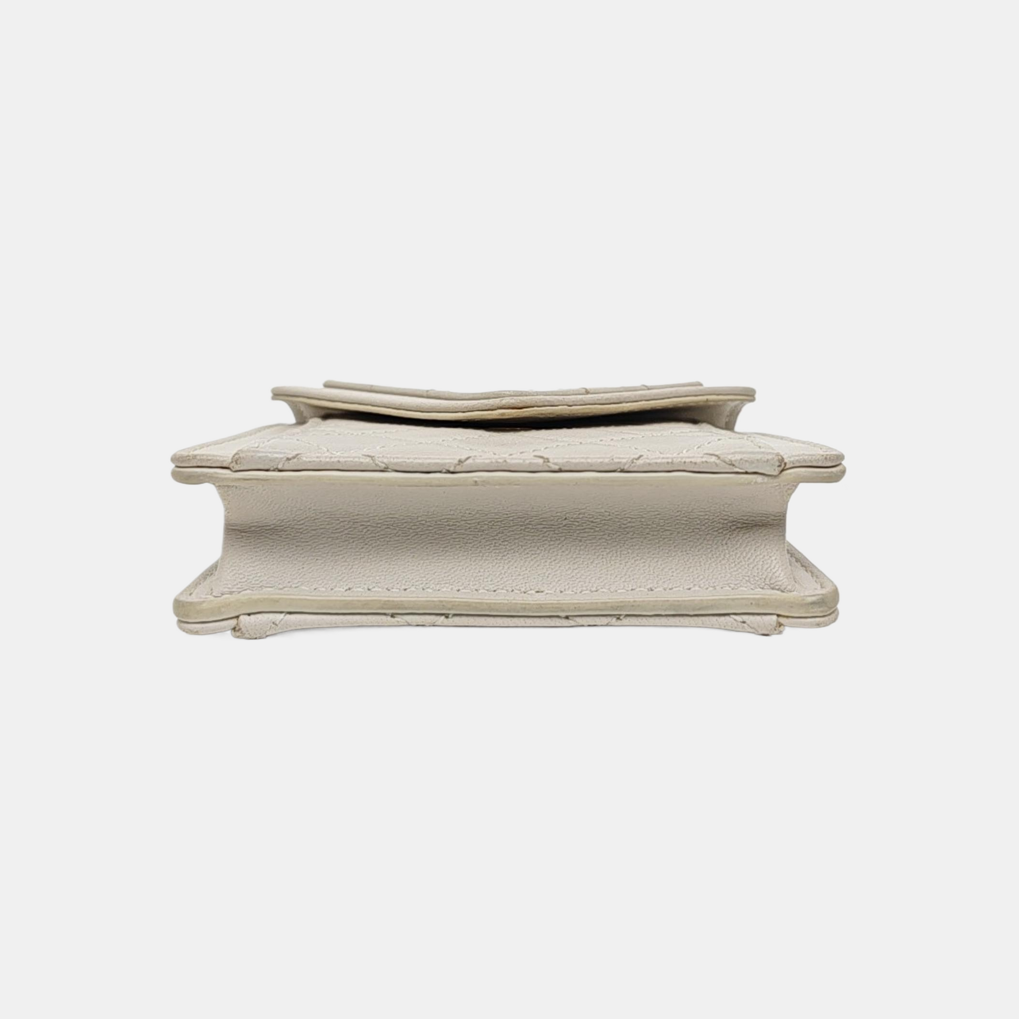 GABY Quilted Lambskin White