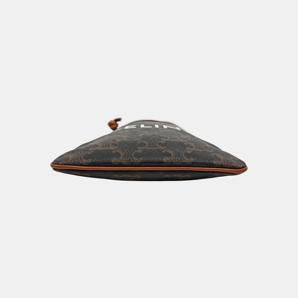 TRIOMPHE Small Coated Canvas Brown