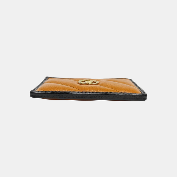 GG Marmont Mini Quilted Calfskin Brown Wallet