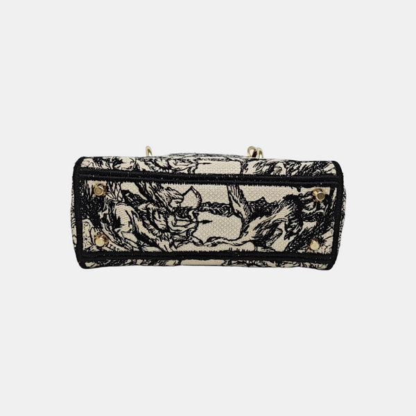 Lady Dior Mini Lona Multicolor