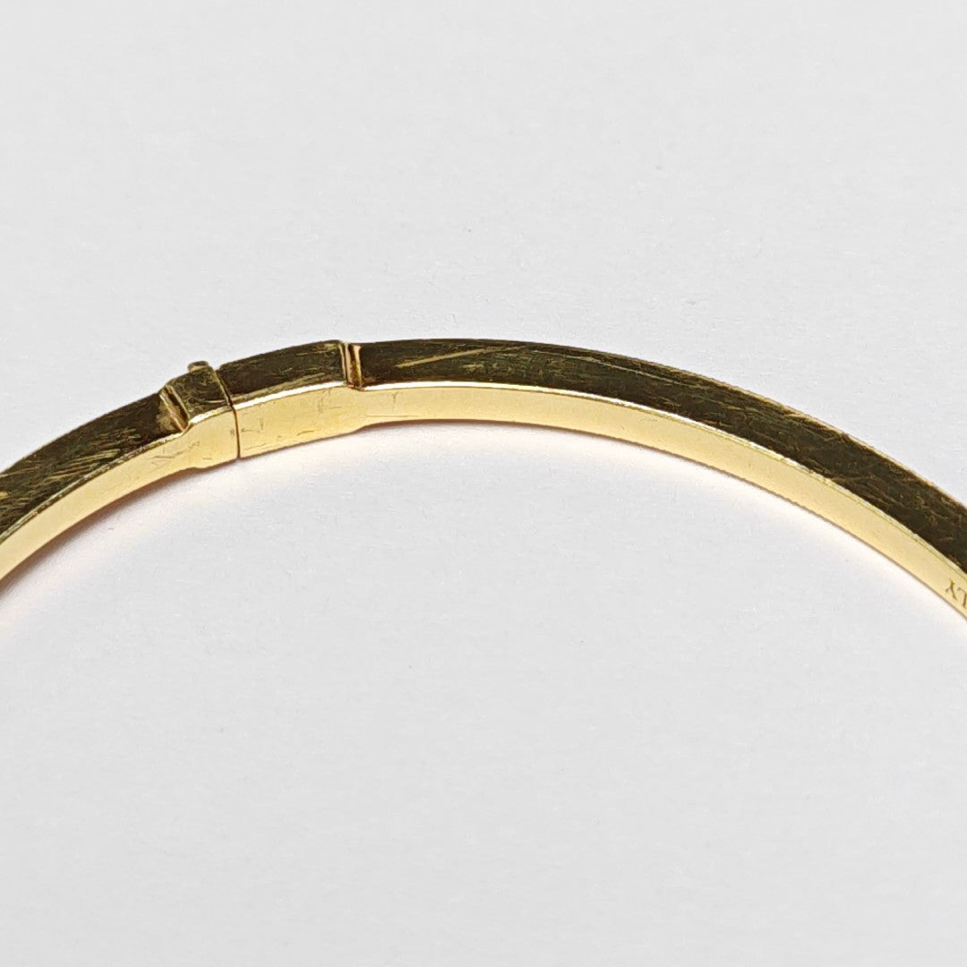 Tiffany T 18k Gold Bangle