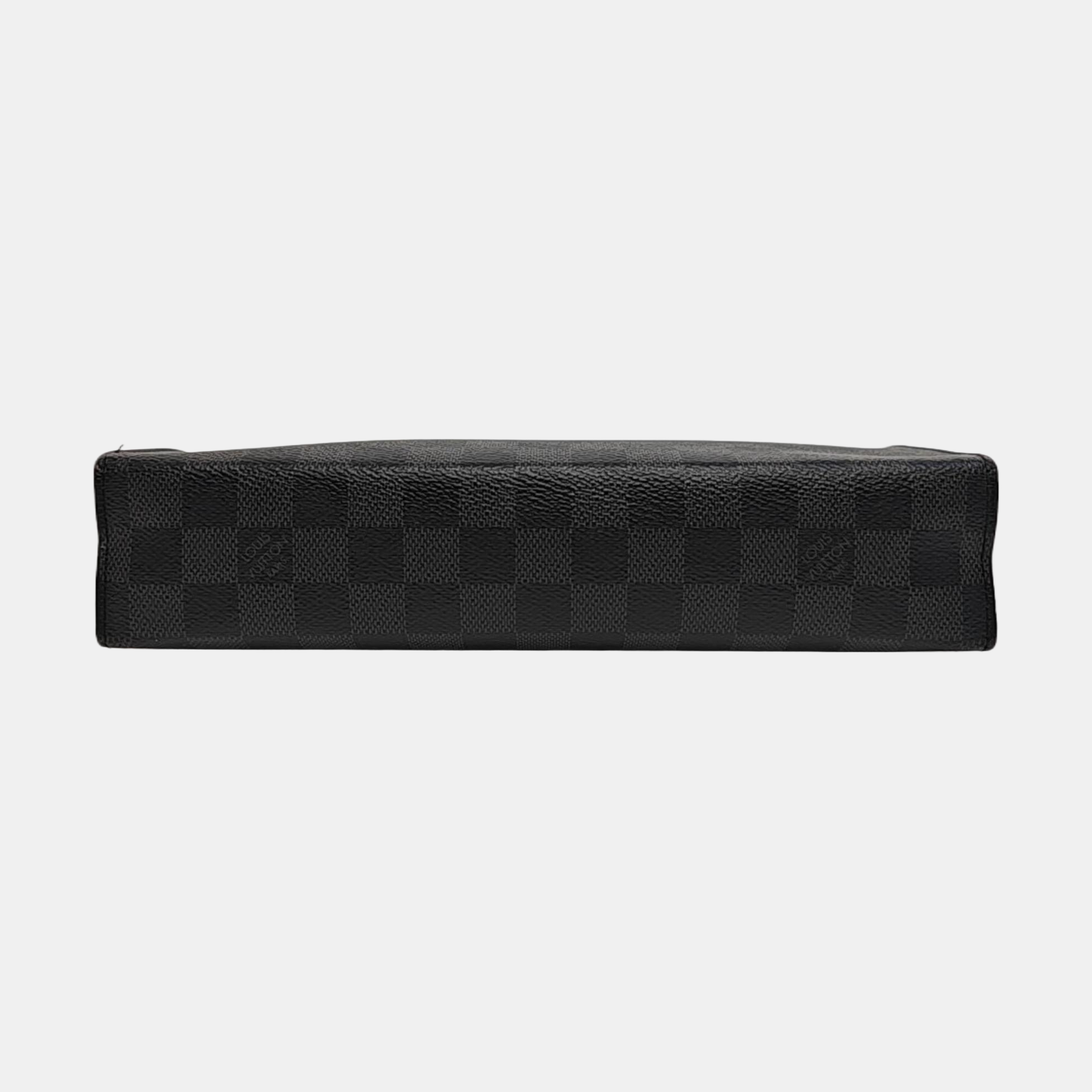 Pochette Voyag MM Damier Graphite Coated Canvas Gray