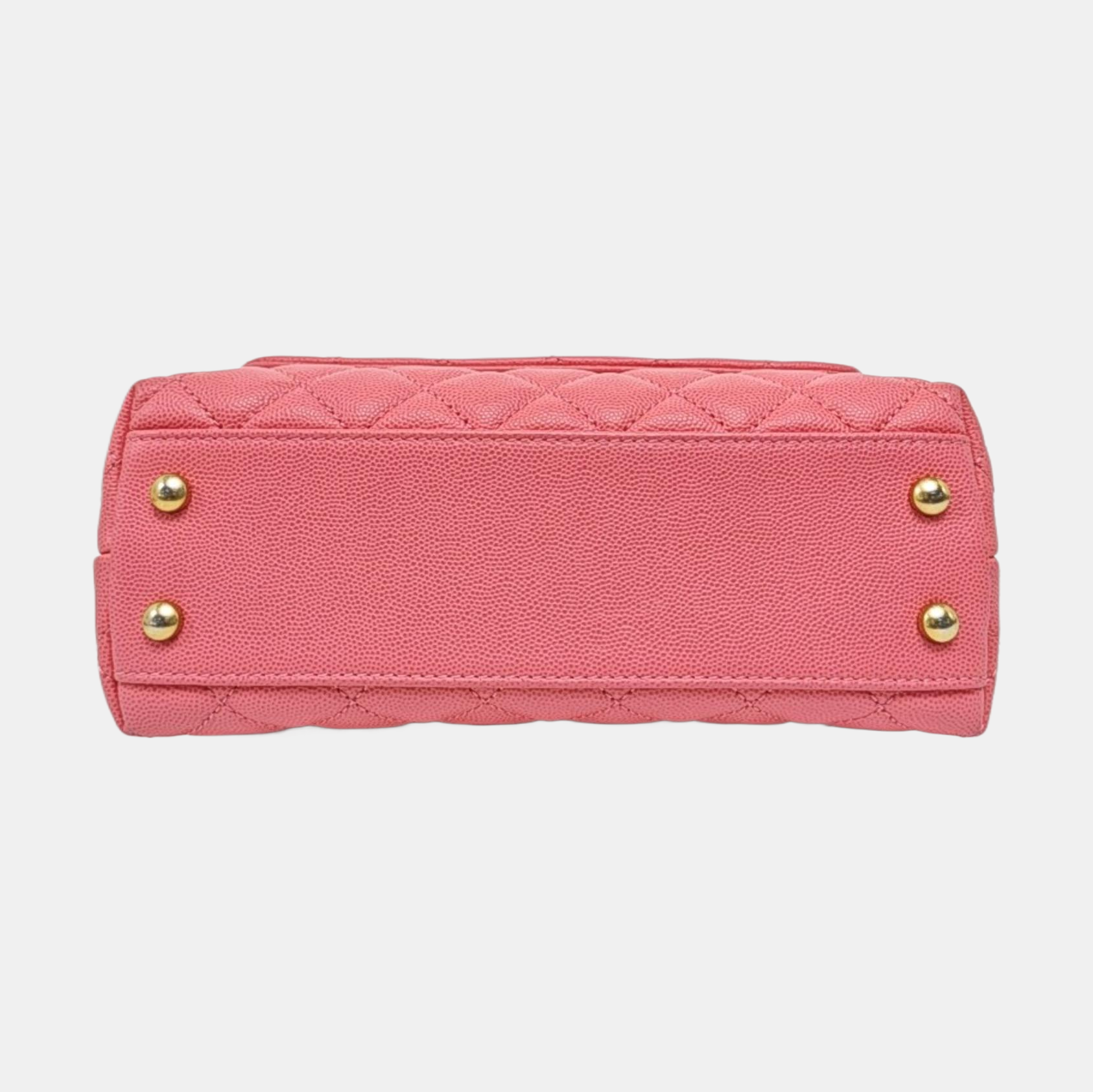 COCO HANDLE Becerro Granulado Acolchado Pequeño Rosa