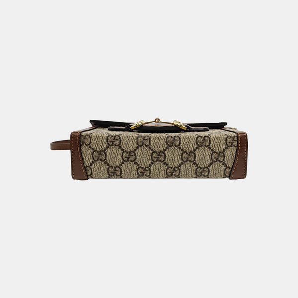 Horsebit 1955 Mini Monogram Coated Canvas Beige
