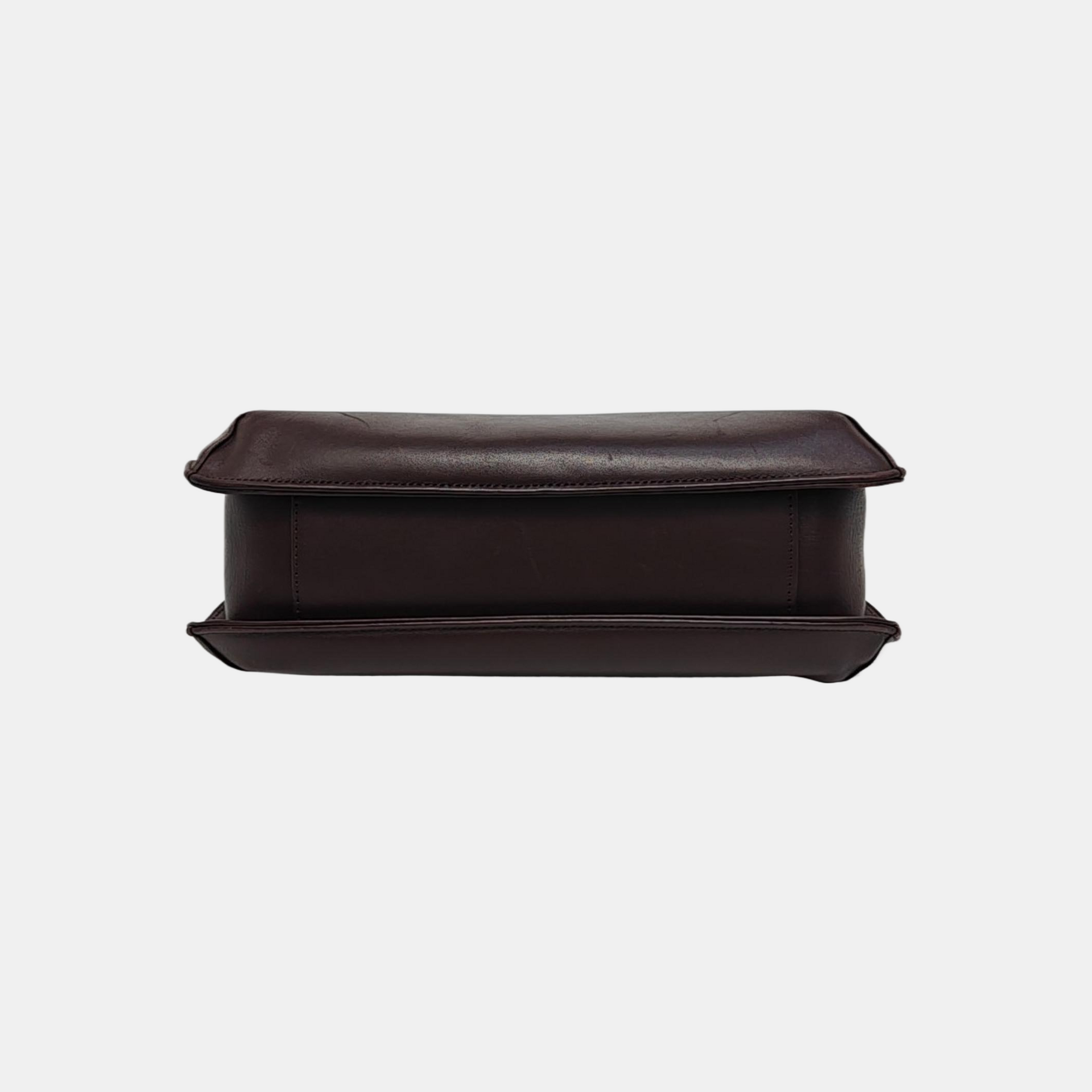 Calfskin Shoulder Bag Brown