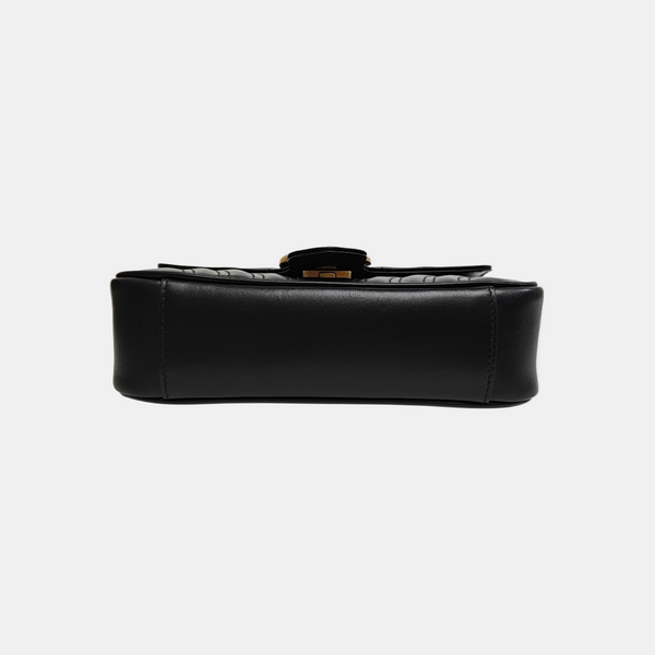 GG Marmont Small Quilted Calfskin Black