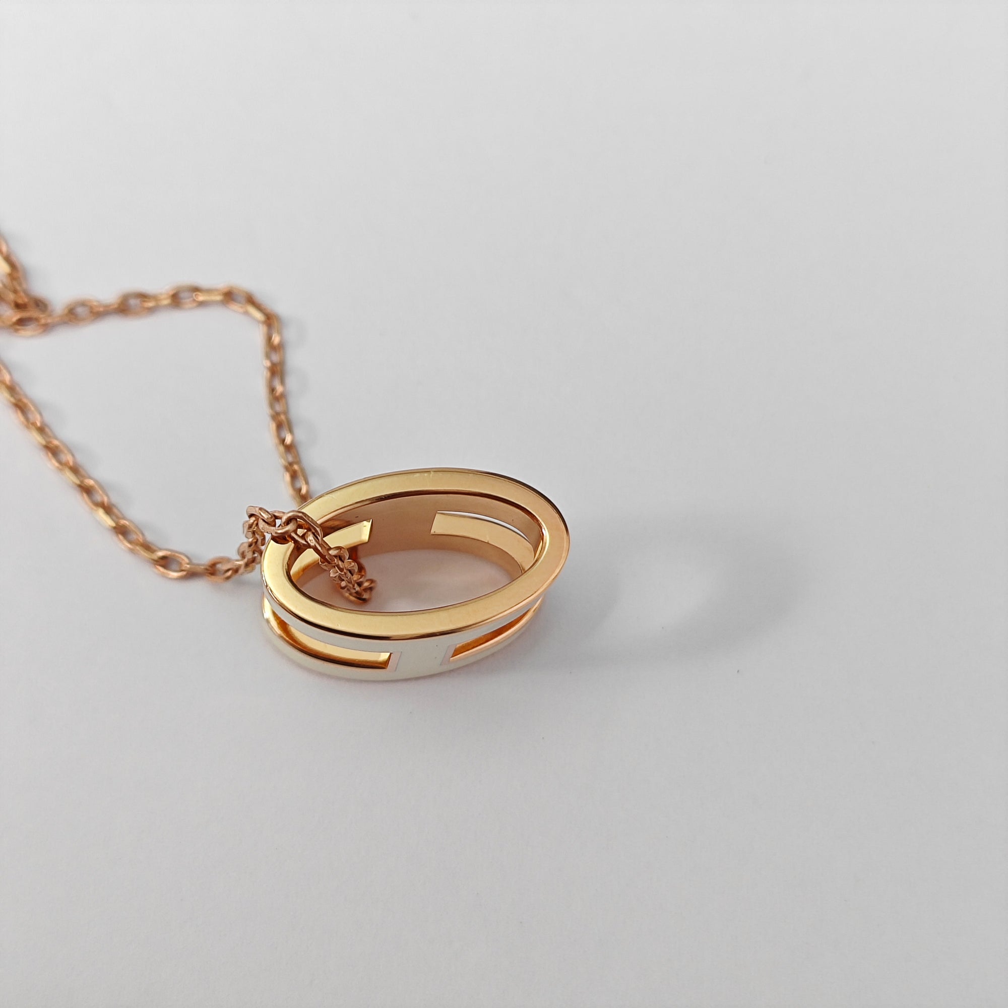 Pop H Metal Rose Gold Necklace