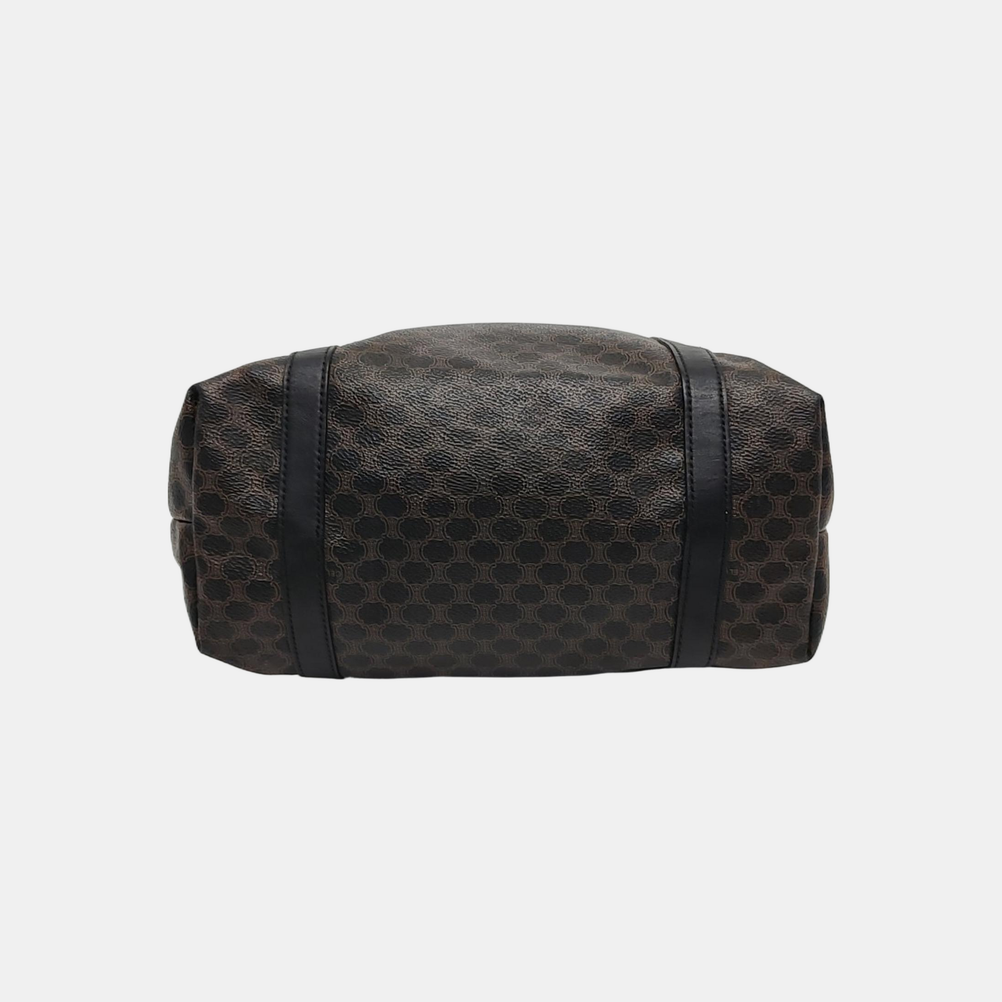 Coated Canvas Tote Bag Brown