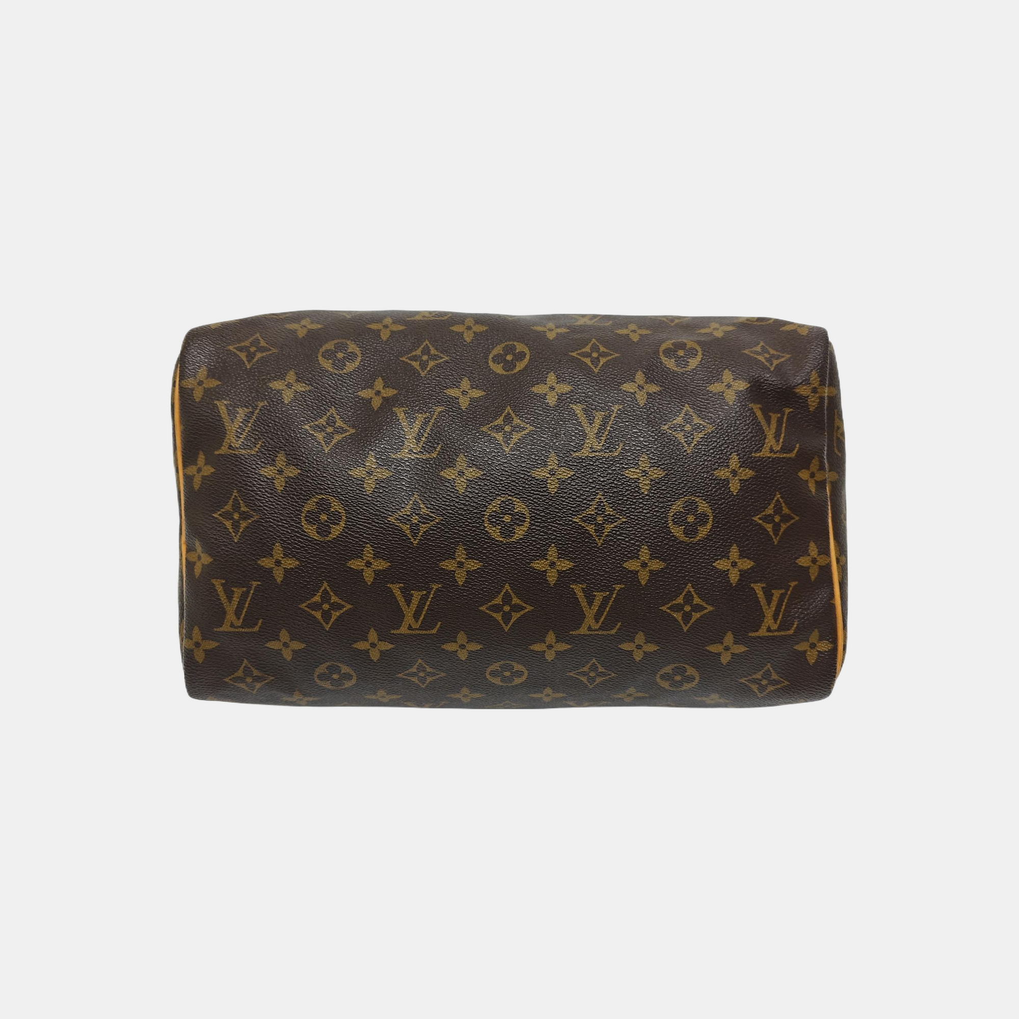 SPEEDY 30 Monogram Coated Canvas Brown