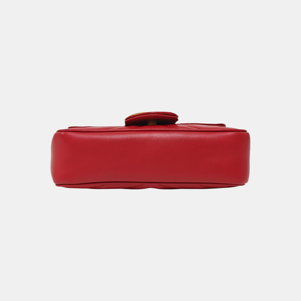 GG Marmont Mini Quilted Calfskin Red