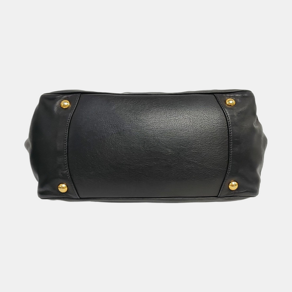 Nylon Top Handle Bag Black