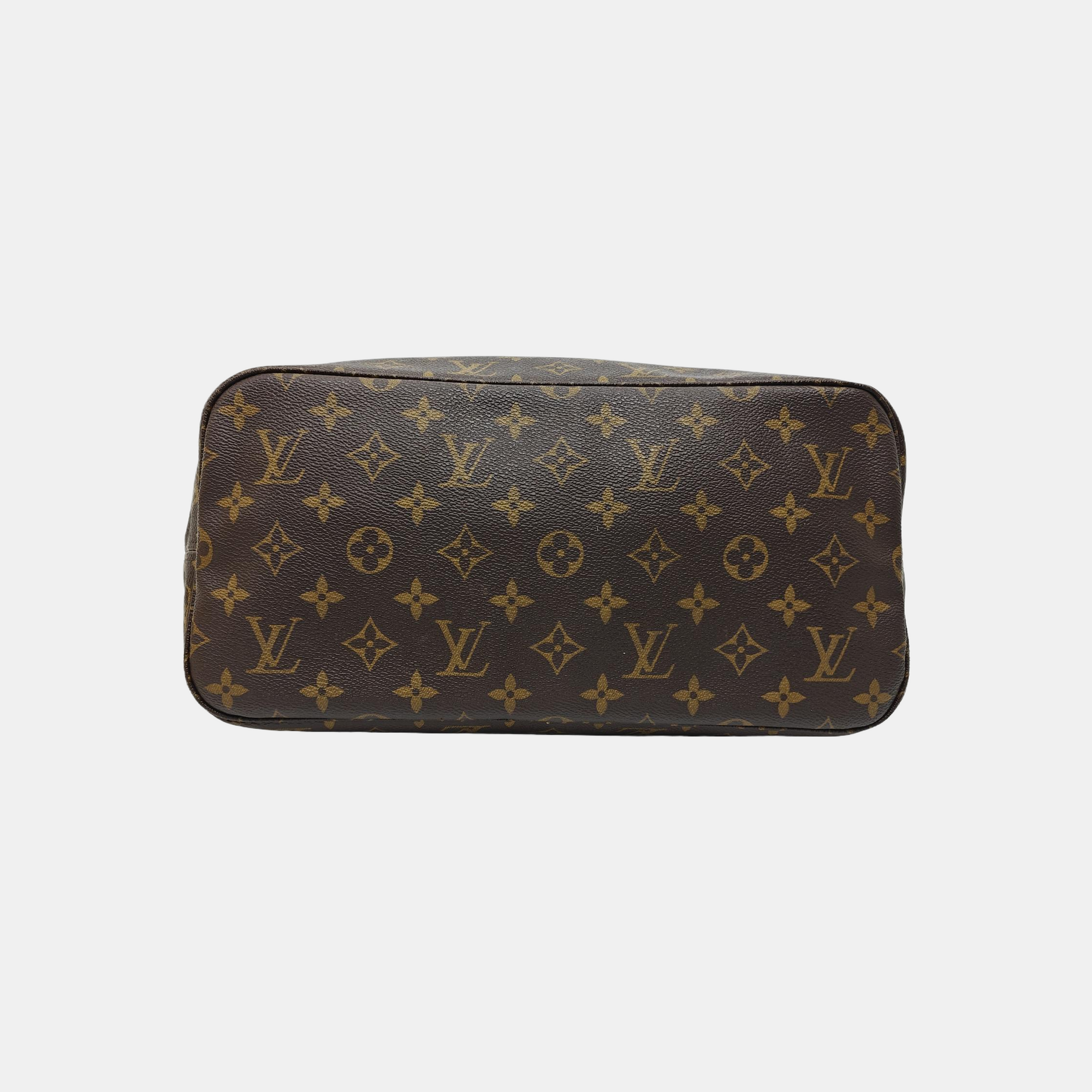 NEVERFULL MM Monogram Coated Canvas Brown
