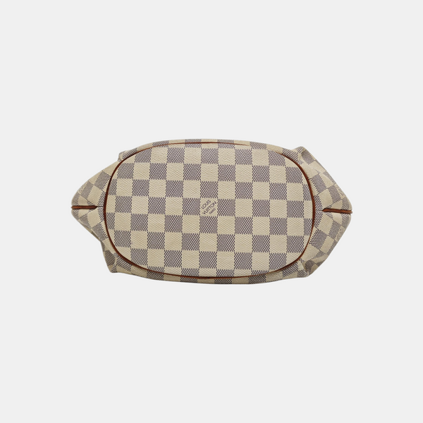 RIVIERA PM Damier Azur Coated Canvas White