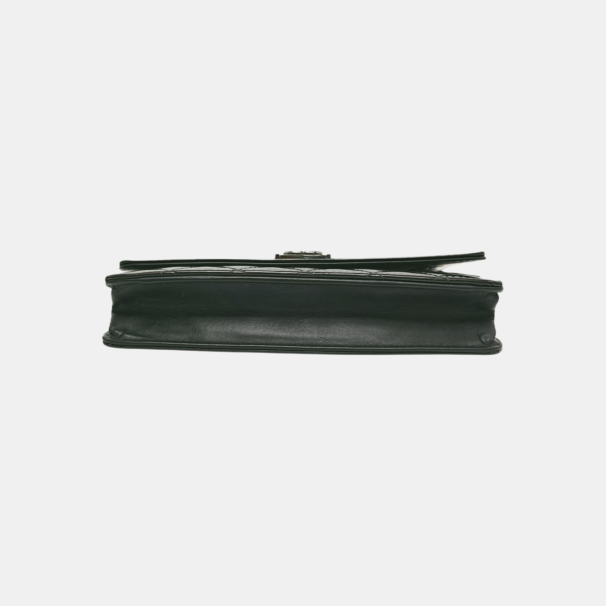 BOY CHANEL WOC Quilted Patent Leather Green