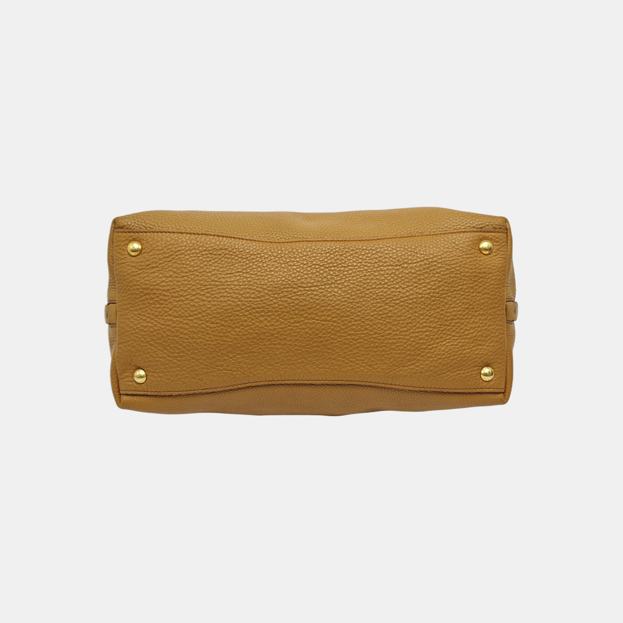 Calfskin Shoulder Bag Brown