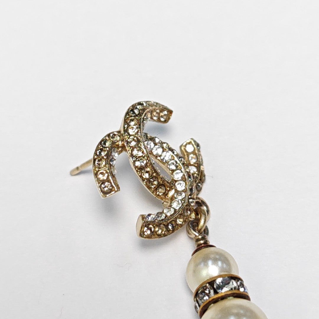 CC Logo Metal Gold Earrings