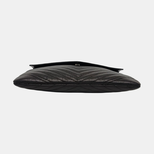 Chevron, Quilted Calfskin Black