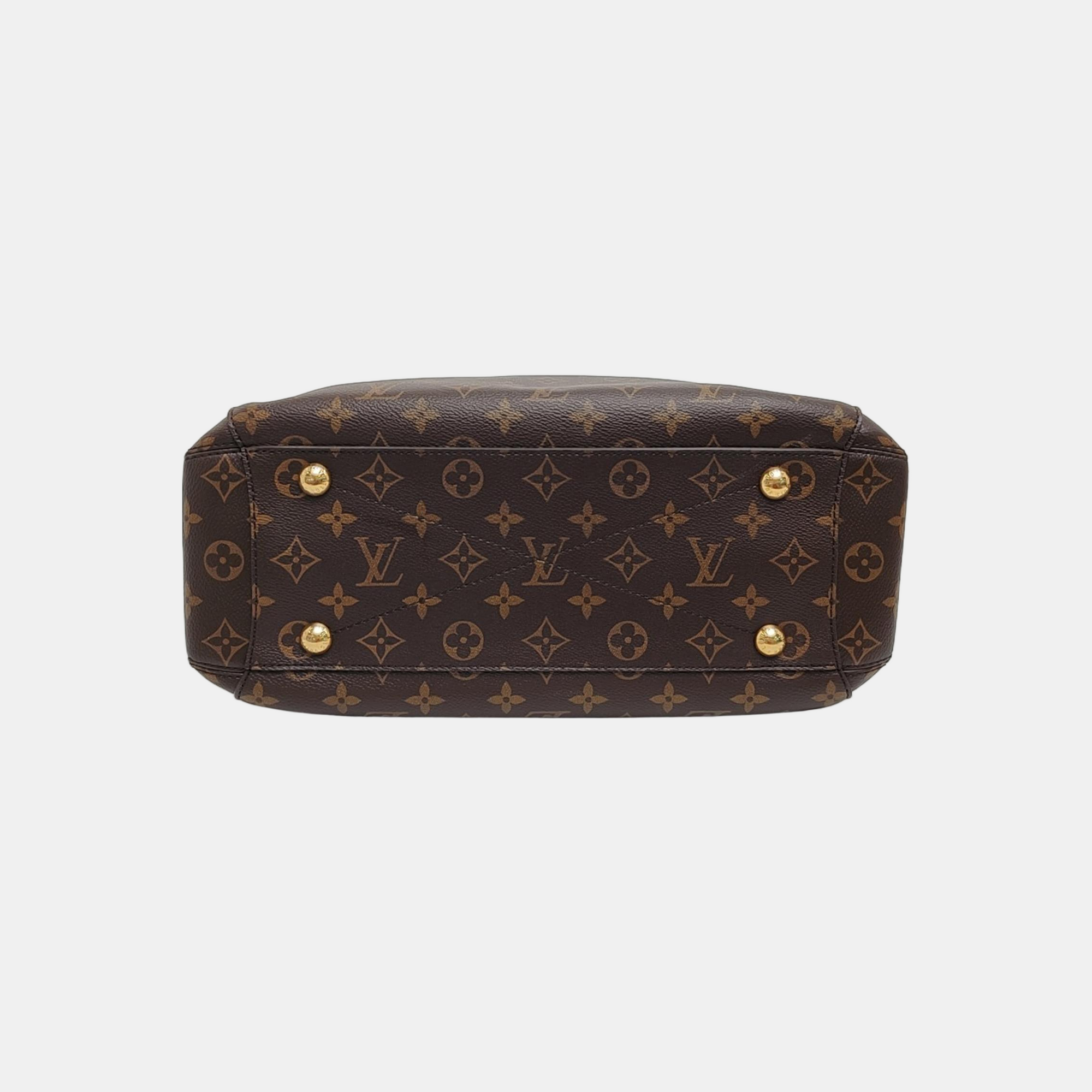 MONTAIGNE MM Monogram Coated Canvas Brown