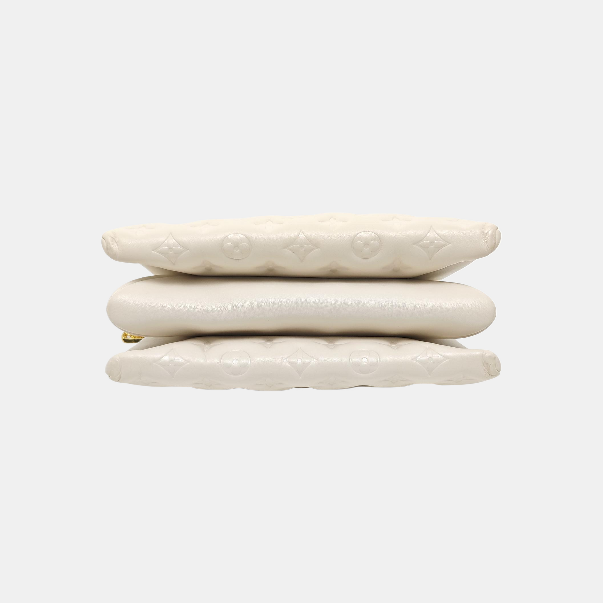 COUSSIN PM Monogram Calfskin White