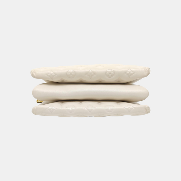 COUSSIN PM Monogram Calfskin White