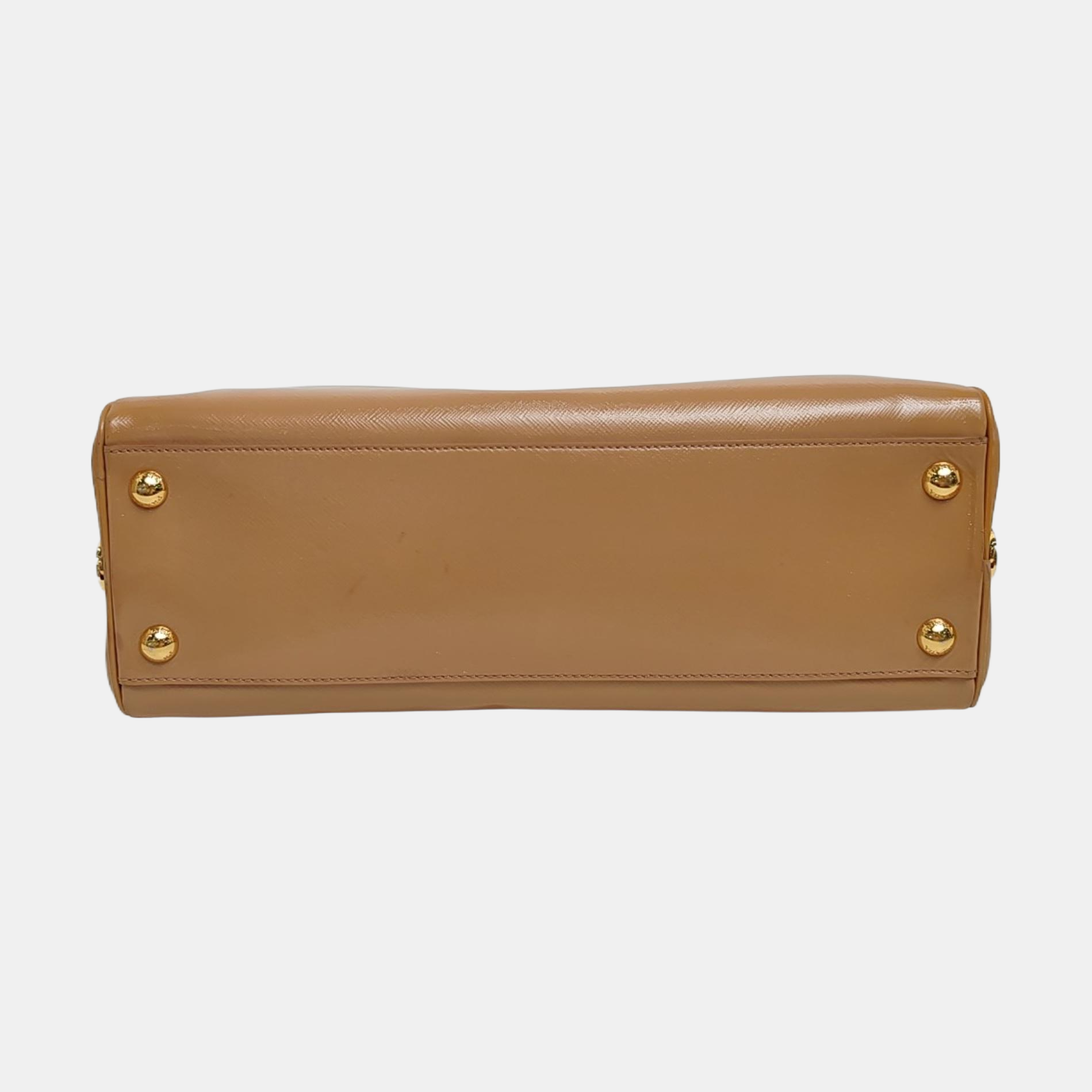 Saffiano Calfskin Top Handle Bag Beige
