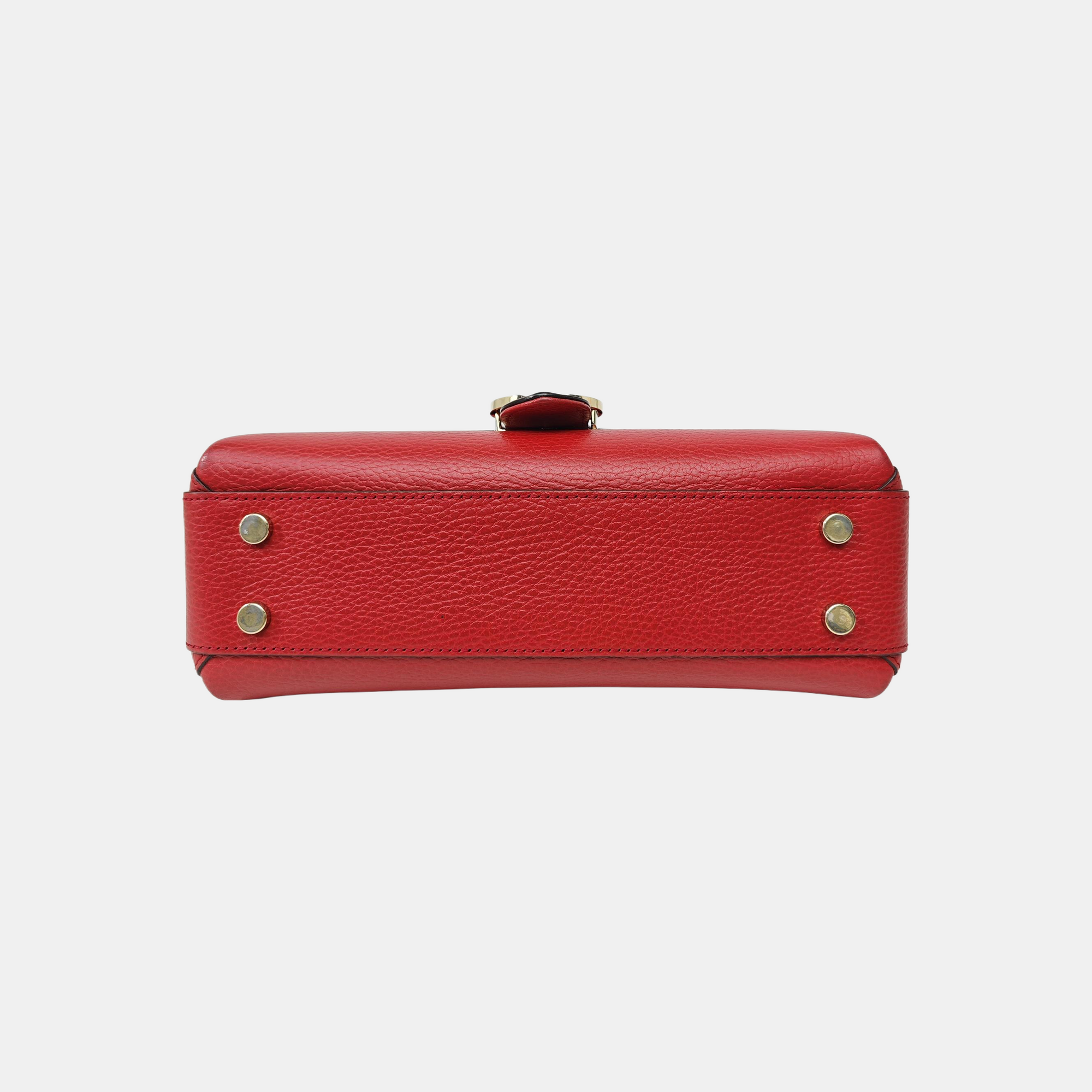 Interlocking G Large Calfskin Red