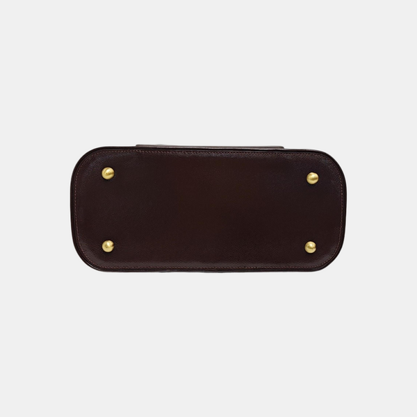 Calfskin Top Handle Bag Brown