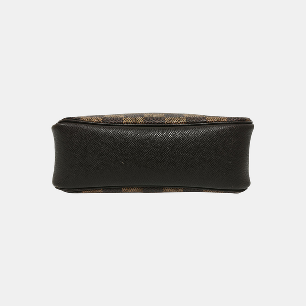 TROUSSE MAKE UP Damier Ebene Coated Canvas Brown